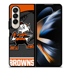 CLEVELAND BROWNS NFL TEAM Samsung Galaxy Z Fold 4 Case Cover CLEVELAND BROWNS NFL TEAM Samsung Galaxy Z Fold 4 Case Cover