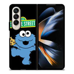 COOKIE MONSTER SESAME STREET Samsung Galaxy Z Fold 4 Case Cover COOKIE MONSTER SESAME STREET Samsung Galaxy Z Fold 4 Case Cover