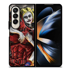 DEADPOOL HARLEY QUINN ART Samsung Galaxy Z Fold 4 Case Cover DEADPOOL HARLEY QUINN ART Samsung Galaxy Z Fold 4 Case Cover