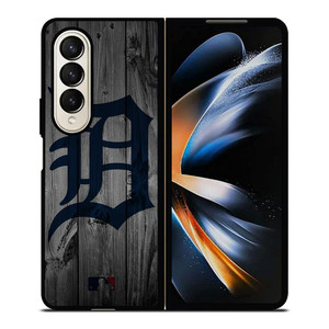 DETROIT TIGERS BASEBALL MLB WOOD LOGO Samsung Galaxy Z Fold 4 Case Cover