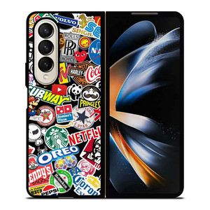 FAMOUS BRAND LOGO MIX Samsung Galaxy Z Fold 4 Case Cover FAMOUS BRAND LOGO MIX Samsung Galaxy Z Fold 4 Case Cover