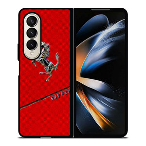 FERRARI RED CAR LOGO Samsung Galaxy Z Fold 4 Case Cover FERRARI RED CAR LOGO Samsung Galaxy Z Fold 4 Case Cover