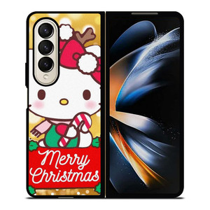 HELLO KITTY MERRY CHRISTMAS GOLD Samsung Galaxy Z Fold 4 Case Cover HELLO KITTY MERRY CHRISTMAS GOLD Samsung Galaxy Z Fold 4 Case Cover