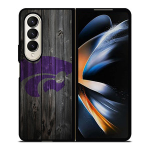 KANSAS CITY WILDCATS WOODEN LOGO Samsung Galaxy Z Fold 4 Case Cover KANSAS CITY WILDCATS WOODEN LOGO Samsung Galaxy Z Fold 4 Case Cover