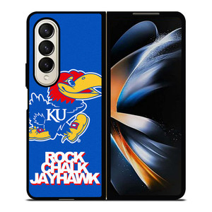 KANSAS JAYHAWKS ROCK CHALK Samsung Galaxy Z Fold 4 Case Cover