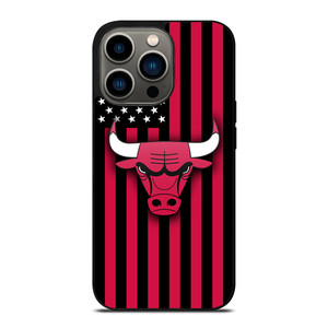 CHICAGO BULLS NBA USA FLAG iPhone 13 Pro Case Cover