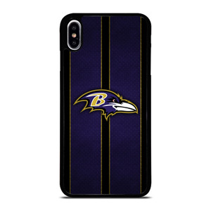 BALTIMORE RAVENS NFL METAL STRIPE iPhone XS Max Case Cover