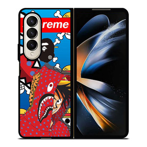 LUFFY ONE PIECE SUPREME BAPE Samsung Galaxy Z Fold 4 Case Cover LUFFY ONE PIECE SUPREME BAPE Samsung Galaxy Z Fold 4 Case Cover