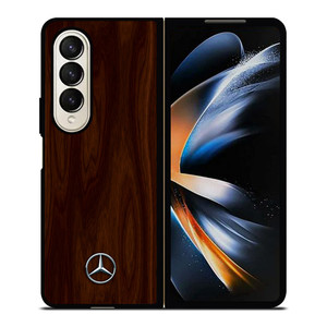 MERCEDES BENZ WOOD BROWN Samsung Galaxy Z Fold 4 Case Cover