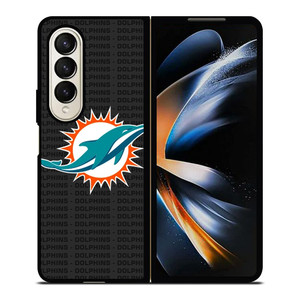 MIAMI DOLPHINS FOOTBALL TEXT Samsung Galaxy Z Fold 4 Case Cover