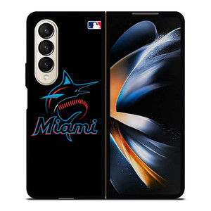 MIAMI MARLINS MLB LOGO Samsung Galaxy Z Fold 4 Case Cover MIAMI MARLINS MLB LOGO Samsung Galaxy Z Fold 4 Case Cover