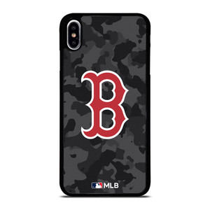 BOSTON RED SOX BASEBALL BLACK CAMO iPhone XS Max Case Cover BOSTON RED SOX BASEBALL BLACK CAMO iPhone XS Max Case Cover