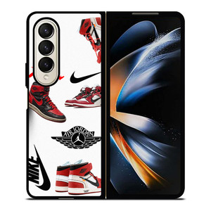 NIKE AIR JORDAN SHOES COLLAGE Samsung Galaxy Z Fold 4 Case Cover NIKE AIR JORDAN SHOES COLLAGE Samsung Galaxy Z Fold 4 Case Cover