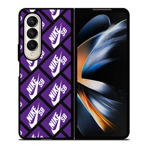 NIKE SB SKATEBOARD BOX PATTERN PURPLE Samsung Galaxy Z Fold 4 Case Cover NIKE SB SKATEBOARD BOX PATTERN PURPLE Samsung Galaxy Z Fold 4 Case Cover