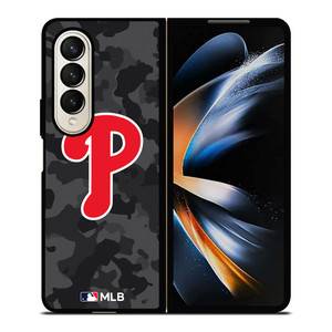 PHILADELPHIA PHILLIES BASEBALL BLACK CAMO Samsung Galaxy Z Fold 4 Case Cover PHILADELPHIA PHILLIES BASEBALL BLACK CAMO Samsung Galaxy Z Fold 4 Case Cover