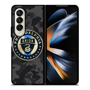 PHILADELPHIA UNION MLS BLACK CAMO Samsung Galaxy Z Fold 4 Case Cover PHILADELPHIA UNION MLS BLACK CAMO Samsung Galaxy Z Fold 4 Case Cover