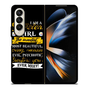 PITTSBURGH STEELERS GIRL FANS Samsung Galaxy Z Fold 4 Case Cover PITTSBURGH STEELERS GIRL FANS Samsung Galaxy Z Fold 4 Case Cover