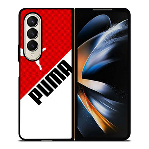 PUMA RED LOGO Samsung Galaxy Z Fold 4 Case Cover PUMA RED LOGO Samsung Galaxy Z Fold 4 Case Cover