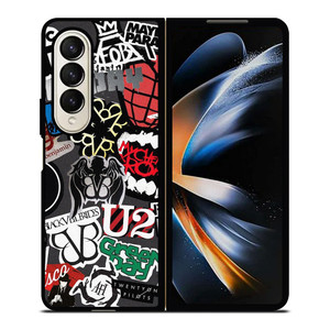 PUNK ROCK BAND COLLAGE Samsung Galaxy Z Fold 4 Case Cover PUNK ROCK BAND COLLAGE Samsung Galaxy Z Fold 4 Case Cover
