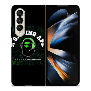 RAZER X BAPE A GAMING APE Samsung Galaxy Z Fold 4 Case Cover RAZER X BAPE A GAMING APE Samsung Galaxy Z Fold 4 Case Cover