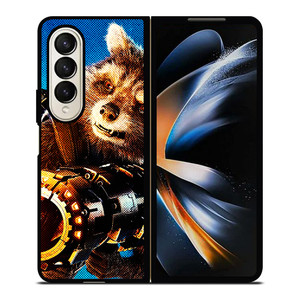 ROCKET RACOON MARVEL THE AVENGERS 2 Samsung Galaxy Z Fold 4 Case Cover ROCKET RACOON MARVEL THE AVENGERS 2 Samsung Galaxy Z Fold 4 Case Cover