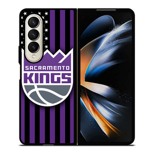 SACRAMENTO KINGS NBA USA FLAG Samsung Galaxy Z Fold 4 Case Cover SACRAMENTO KINGS NBA USA FLAG Samsung Galaxy Z Fold 4 Case Cover