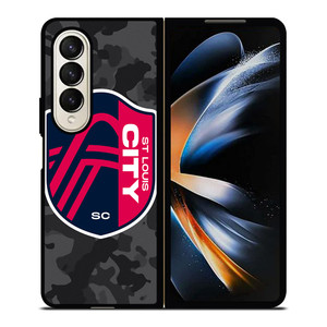 SAINT LOUIS CITY MLS BLACK CAMO Samsung Galaxy Z Fold 4 Case Cover SAINT LOUIS CITY MLS BLACK CAMO Samsung Galaxy Z Fold 4 Case Cover
