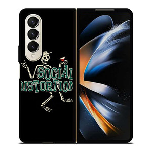 SOCIAL DISTORTION SKULL ART Samsung Galaxy Z Fold 4 Case Cover SOCIAL DISTORTION SKULL ART Samsung Galaxy Z Fold 4 Case Cover