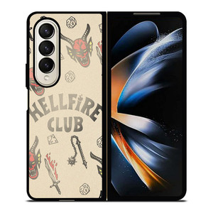 STRANGER THINGS 4 HELLFIRE CLUB Samsung Galaxy Z Fold 4 Case Cover STRANGER THINGS 4 HELLFIRE CLUB Samsung Galaxy Z Fold 4 Case Cover