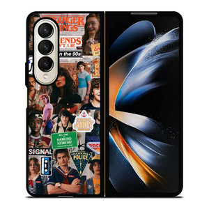 STRANGER THINGS AESTHETIC COLLAGE Samsung Galaxy Z Fold 4 Case Cover STRANGER THINGS AESTHETIC COLLAGE Samsung Galaxy Z Fold 4 Case Cover