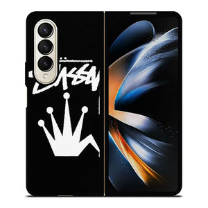 STUSSY PARIS BENT CROWN Samsung Galaxy Z Fold 4 Case Cover STUSSY PARIS BENT CROWN Samsung Galaxy Z Fold 4 Case Cover