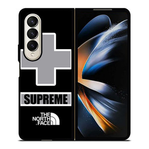 SUPREME X THE NORTH FACE GREY Samsung Galaxy Z Fold 4 Case Cover SUPREME X THE NORTH FACE GREY Samsung Galaxy Z Fold 4 Case Cover