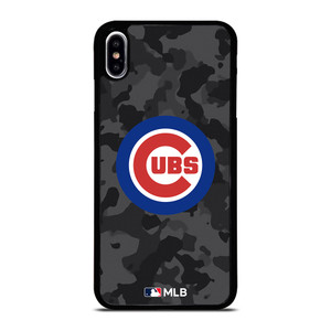 CHICAGO CUBS BASEBALL BLACK CAMO iPhone XS Max Case Cover CHICAGO CUBS BASEBALL BLACK CAMO iPhone XS Max Case Cover