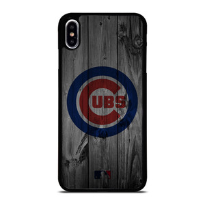 CHICAGO CUBS BASEBALL MLB WOOD LOGO iPhone XS Max Case Cover CHICAGO CUBS BASEBALL MLB WOOD LOGO iPhone XS Max Case Cover