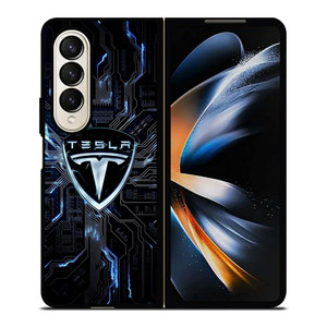 TESLA CAR ENGINE Samsung Galaxy Z Fold 4 Case Cover TESLA CAR ENGINE Samsung Galaxy Z Fold 4 Case Cover