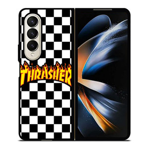 THRASHER SKATEBOARD CHECKERBOARD Samsung Galaxy Z Fold 4 Case Cover THRASHER SKATEBOARD CHECKERBOARD Samsung Galaxy Z Fold 4 Case Cover