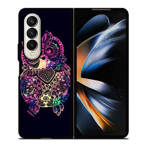 TRIBAL OWL ART Samsung Galaxy Z Fold 4 Case Cover TRIBAL OWL ART Samsung Galaxy Z Fold 4 Case Cover