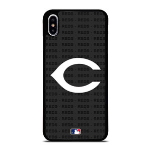 CINCINNATI REDS BASEBALL BLACK iPhone XS Max Case Cover CINCINNATI REDS BASEBALL BLACK iPhone XS Max Case Cover