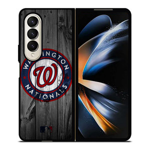 WASHINGTON NATIONALS BASEBALL MLB WOOD LOGO Samsung Galaxy Z Fold 4 Case Cover WASHINGTON NATIONALS BASEBALL MLB WOOD LOGO Samsung Galaxy Z Fold 4 Case Cover