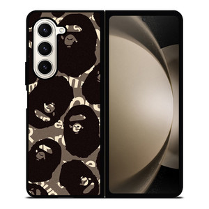 A BATHING APE SUPREME BLACK Samsung Galaxy Z Fold 5 Case Cover