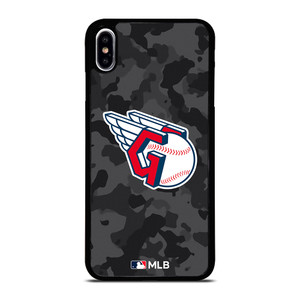 CLEVELAND GUARDIANS BASEBALL BLACK CAMO iPhone XS Max Case Cover CLEVELAND GUARDIANS BASEBALL BLACK CAMO iPhone XS Max Case Cover