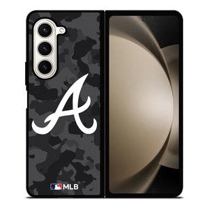 ATLANTA BRAVES BASEBALL BLACK CAMO Samsung Galaxy Z Fold 5 Case Cover ATLANTA BRAVES BASEBALL BLACK CAMO Samsung Galaxy Z Fold 5 Case Cover