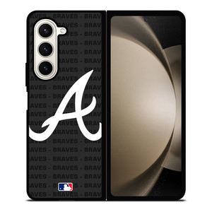 ATLANTA BRAVES BASEBALL BLACK Samsung Galaxy Z Fold 5 Case Cover ATLANTA BRAVES BASEBALL BLACK Samsung Galaxy Z Fold 5 Case Cover