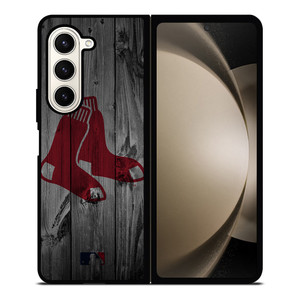 BOSTON RED SOX BASEBALL MLB WOOD LOGO Samsung Galaxy Z Fold 5 Case Cover