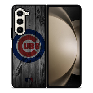 CHICAGO CUBS BASEBALL MLB WOOD LOGO Samsung Galaxy Z Fold 5 Case Cover CHICAGO CUBS BASEBALL MLB WOOD LOGO Samsung Galaxy Z Fold 5 Case Cover