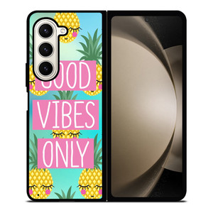 CUTE PINAPPLE GOOD VIBES ONLY Samsung Galaxy Z Fold 5 Case Cover CUTE PINAPPLE GOOD VIBES ONLY Samsung Galaxy Z Fold 5 Case Cover