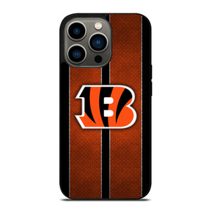 CINCINNATI BENGALS NFL METAL STRIPE iPhone 13 Pro Case Cover