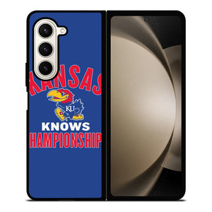 KANSAS JAYHAWKS BASKETBALL CHAMPIONS Samsung Galaxy Z Fold 5 Case Cover