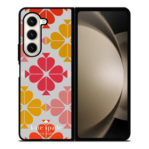 KATE SPADE JACQUARD PINK YELLOW Samsung Galaxy Z Fold 5 Case Cover KATE SPADE JACQUARD PINK YELLOW Samsung Galaxy Z Fold 5 Case Cover