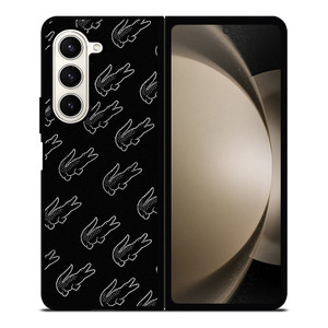 LACOSTE BLACK WHITE Samsung Galaxy Z Fold 5 Case Cover LACOSTE BLACK WHITE Samsung Galaxy Z Fold 5 Case Cover